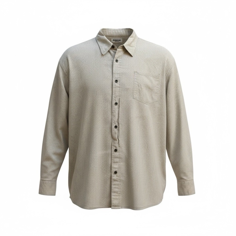 Wrangler Jeans Co. Shirt‎ Men's Size 3XL Brown Striped Western